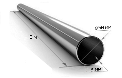 Труба ВГП 50х3,0 L=6м 
